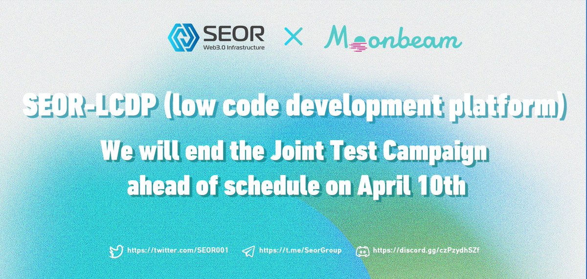 MMICG1's tweet photo. 🫧Many thanks to every SEOR and Moonbeam user who participated in the Joint Test Campaign.🎉
⛵️Due to your enthusiasm, the data collected so far has met the testing needs, so we will end the event ahead of schedule on April 10th.🎬
🥳We really appreciate your participation! https://t.co/SjJnUSjP4N