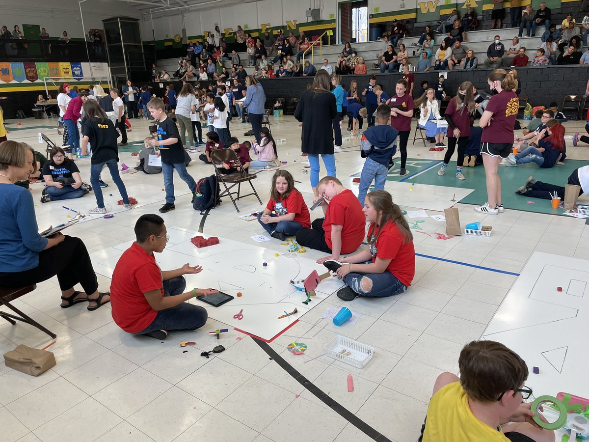 BCPS Elementary Robotics competition is underway.  Students showing off those coding and collaboration skills! #ignitelearningbcps