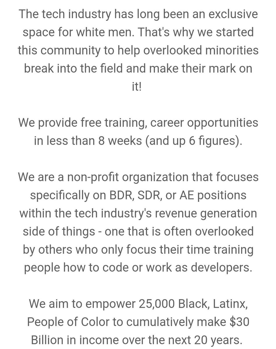 teneikaask_you's tweet photo. @reworktraining has a Tech Sales apprenticeship that pays you to learn tech sales then places you with a company. Many in fast food to admin assistant &amp; more have landed roles

📆Ongoing Deadlines
💰Avg starting salary - no exp - $55K
💻Remote
🥳FT Roles

https://t.co/CmlJtBBsqH https://t.co/1gBLr1uByf