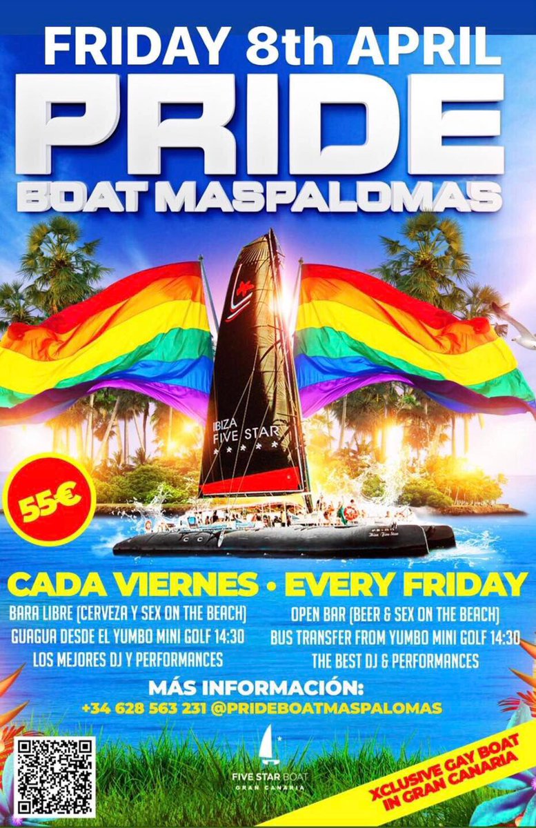 Eucsanchez's tweet photo. #prideboatmaspalomas #gayboatparty #gaygrancanaria https://t.co/CJm1v7KPyt