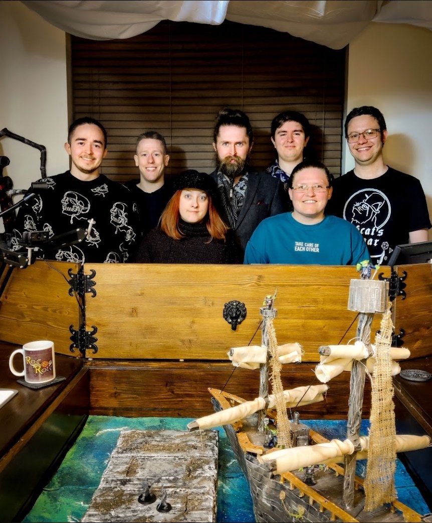 Roc_N_Role's tweet photo. Meet the cast behind the characters! From left to right we have Isaac, Dan, Kat, our DM Rob, Jon, Louise and Paul! 

We can't wait to start this new campaign with you all and bring the adventure to life! 😁

#dnd #roleplay #ttrpg https://t.co/1VOvIo48Yg