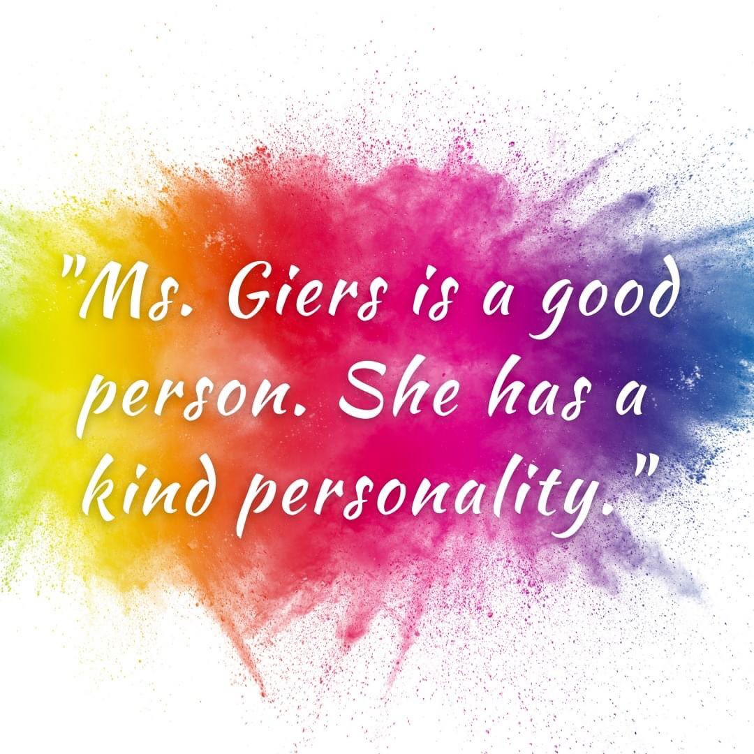 SunValleyMSNC's tweet photo. A quote about Ms. Giers from one of her 8th graders! #nationalassistantprincipalsweek #teamSVMS #learningandleadingtogether #ucpsnc @AGHoulihan @drjayjones @_PrincipalSmith https://t.co/qDQJhrNkBl