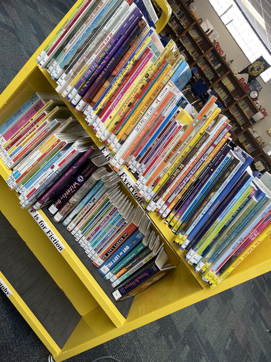 NWES_Library's tweet image. it’s  #NationalLibraryWeek &amp;amp; we forgot to show our Wednesday’s clues for “Guess the Book Character”! Here are Wednesday’s &amp;amp; today’s clues! Also our librarian, Ms. Wilkinson, got new books &amp;amp; is getting them ready to be checked out!! #yayfornewbooks #ourlibrarianrocks