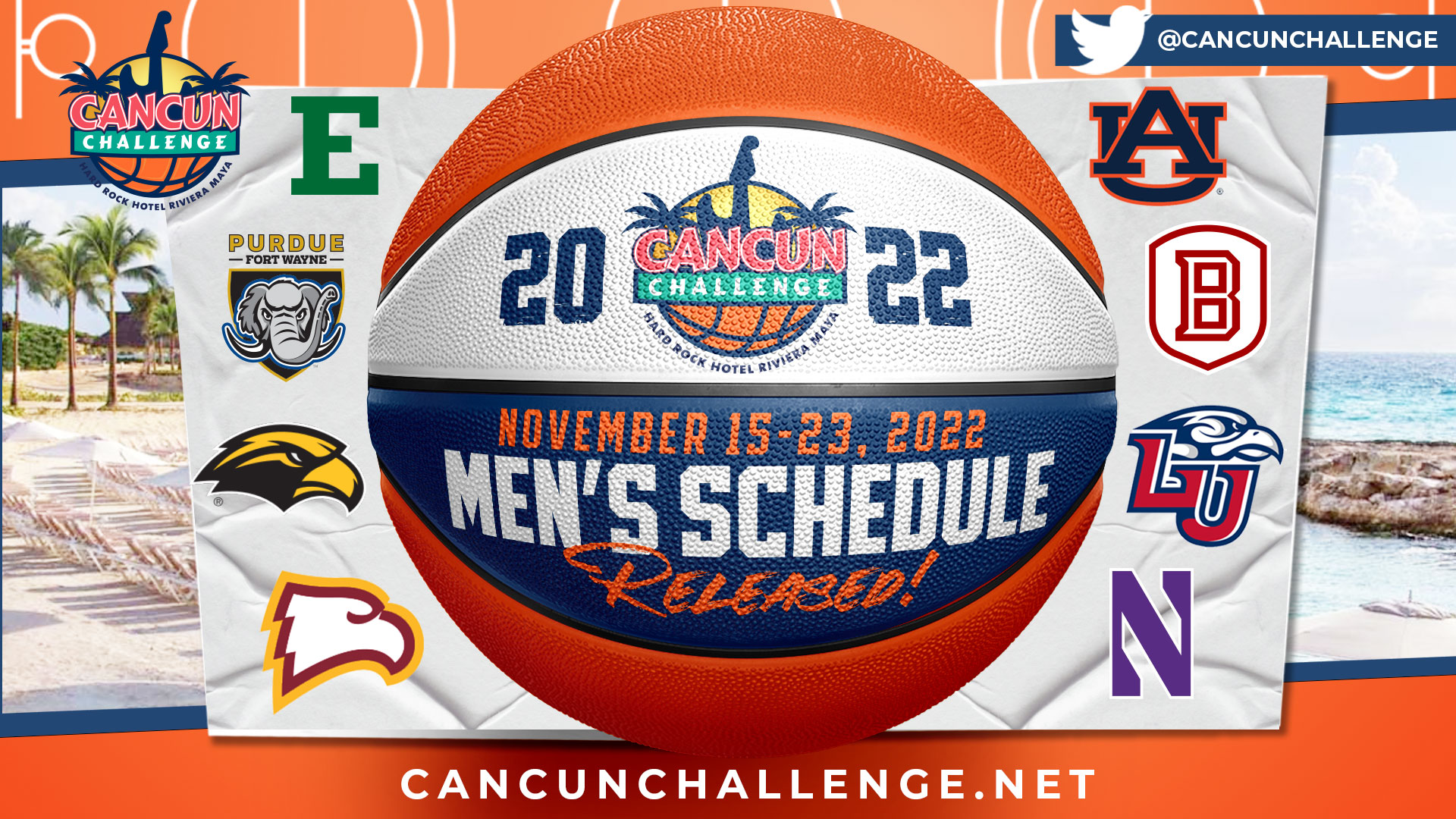 Cancun Challenge on Twitter "RELEASE The men's schedule for the 2022