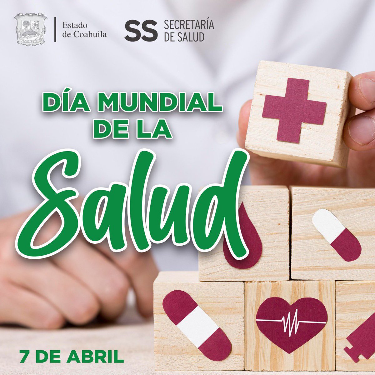 SS_Coahuila's tweet photo. ¡Por un mundo más justo y saludable! Sigamos apoyando la cultura de la #prevención de enfermedades. #DíaMundialDeLaSalud https://t.co/PZUx0eadgN