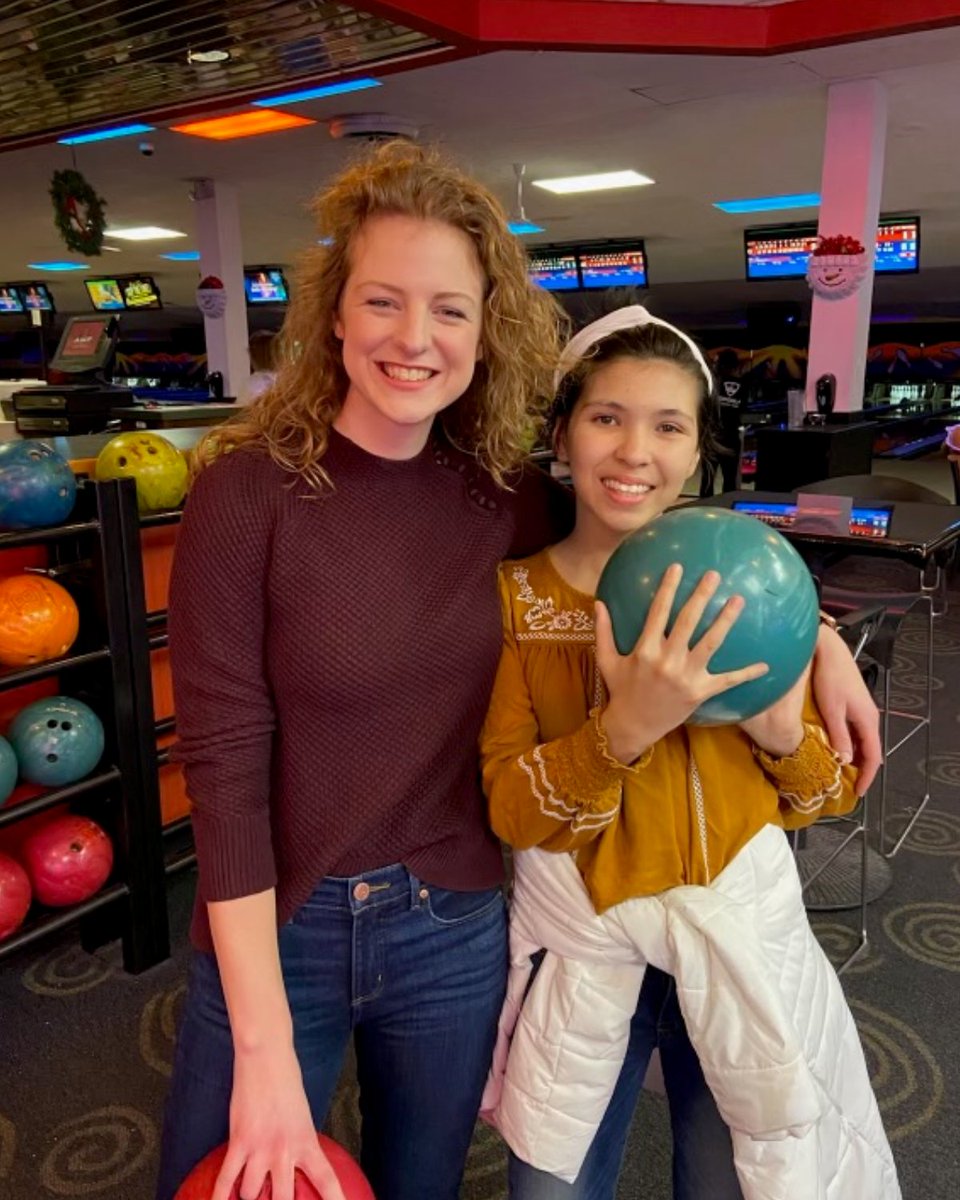 Big Emily and Little Chloe loved joining BBBS for our Winter Celebration back in December because who doesn't love bowling!? #BBBS  #bowling #mentor 

You can join us at our next bowling event by creating a team for 2022 Bowl for Kids' Sake. Learn more at conta.cc/3cXzAug