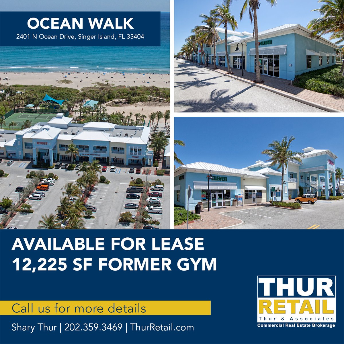 ThurRetail's tweet photo. LAST SPACE Available! Former Gym in a stunning Oceanfront center. Take your business to the Beach! Call today: 561.395.2441 or visit https://t.co/59dqCZhnPc #CRE #LandlordRepresentation #Retail #PalmBeach #SingerIsland #OceanWalk #Beach #Florida #SiteSource https://t.co/QTrOptZRH6