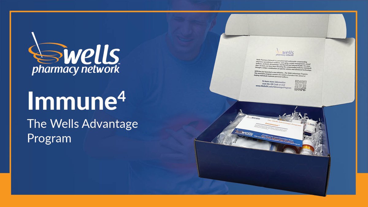 WellsRx's tweet image. The "Immune4" injectable kit from the Wells Pharmacy Network Advantage Program may help pave the way to better support your immune system. your "Immune" kit may help prevent infection and reduce inflammation.  

#AdvantageProgram #Healthcare #Compounding