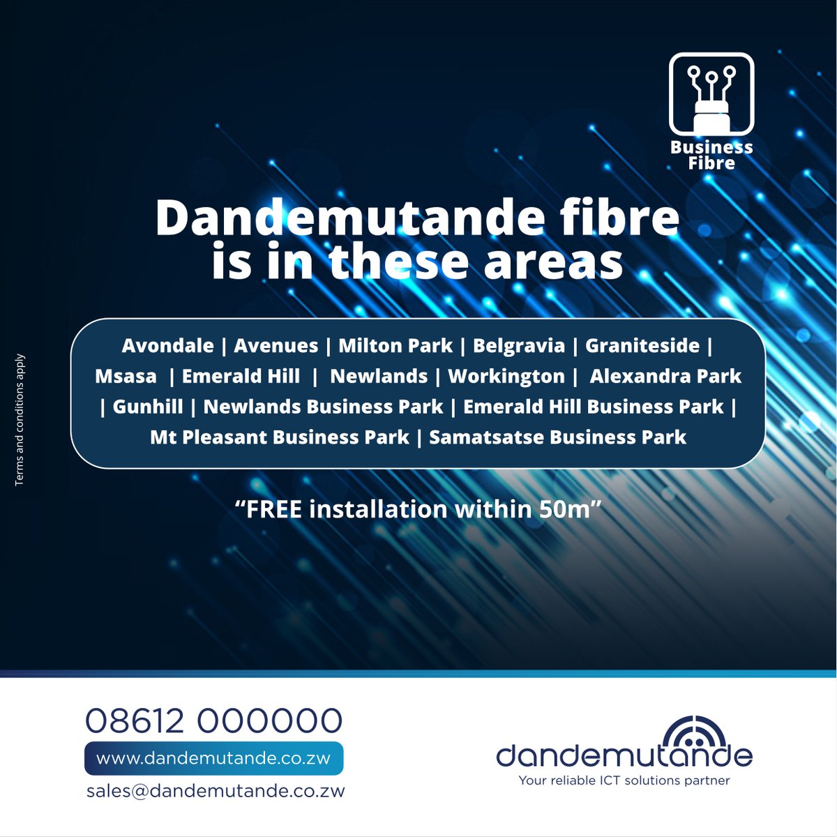 DandemutandeZW's tweet photo. Our Dedicated Internet Access (DIA) gives you peace-of-mind, helping your business stay connected with a high-speed, reliable, and secure internet connection.

#ThinkDandemutande
#FastBusinessInternet
#GuaranteedService
#CongestionFree https://t.co/o8LvQZqc2I