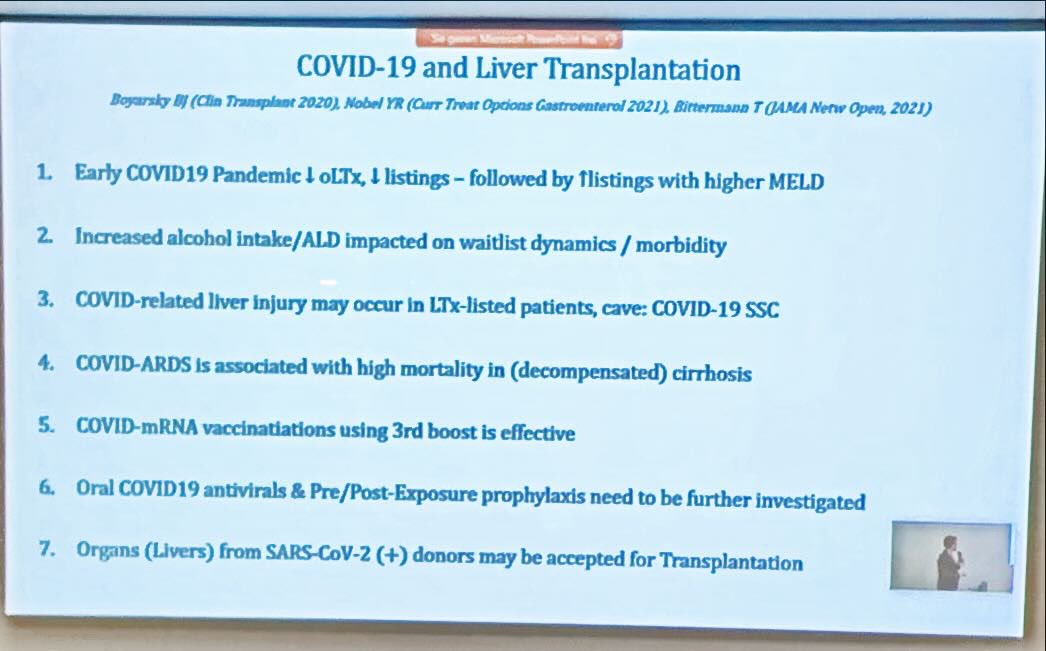 joostphdrenth's tweet photo. Excellent talk by @ReibergerThomas on #COVID19 &amp; organ transplantation ✅ 🇦🇹 #oggh Innsbruck ✅ #COVID19 related to secondary sclerosing cholangitis ✅ alcohol related liver disease 📈📈 @EASLnews https://t.co/kCLPN0cjJa
