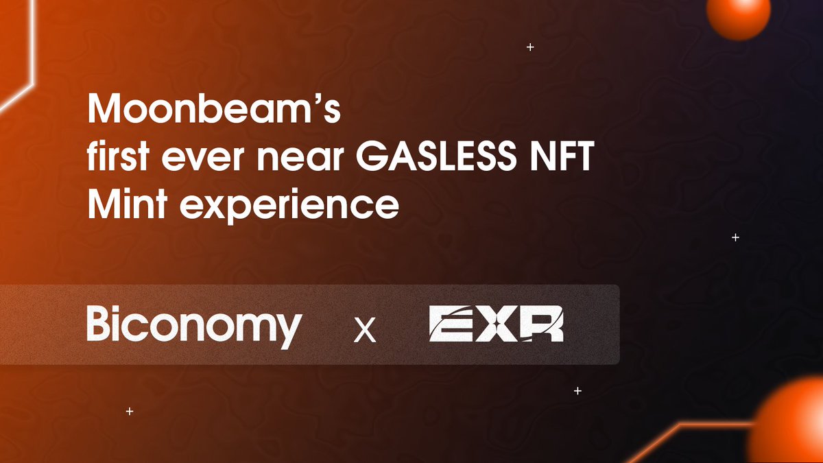 Super thrilled to work with <a href="/exiledracers/">Exiled Racers | Play EXR Ghost Riders Now</a> to power <a href="/MoonbeamNetwork/">Moonbeam</a>'s first near gasless NFT mint experience!