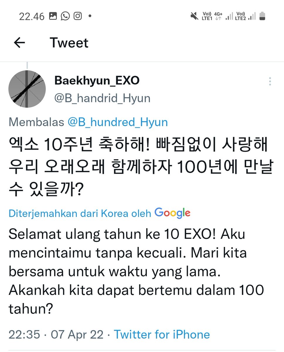 idyndy's tweet photo. Di lanjut juga Baekhyun update tweet 😭 https://t.co/F9o6NSDzfK