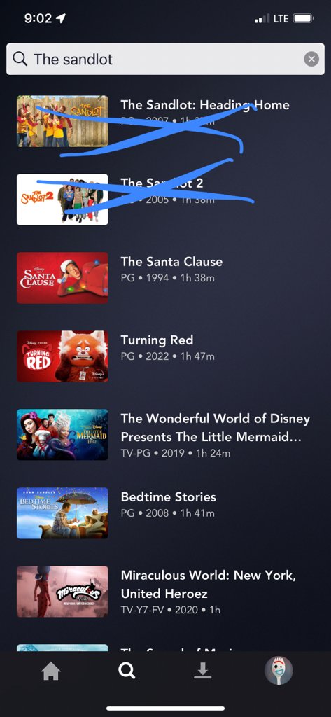 SandlotOnDplus's tweet photo. Is The Sandlot currently streaming on Disney Plus? 

- No. https://t.co/6raXmSET1X