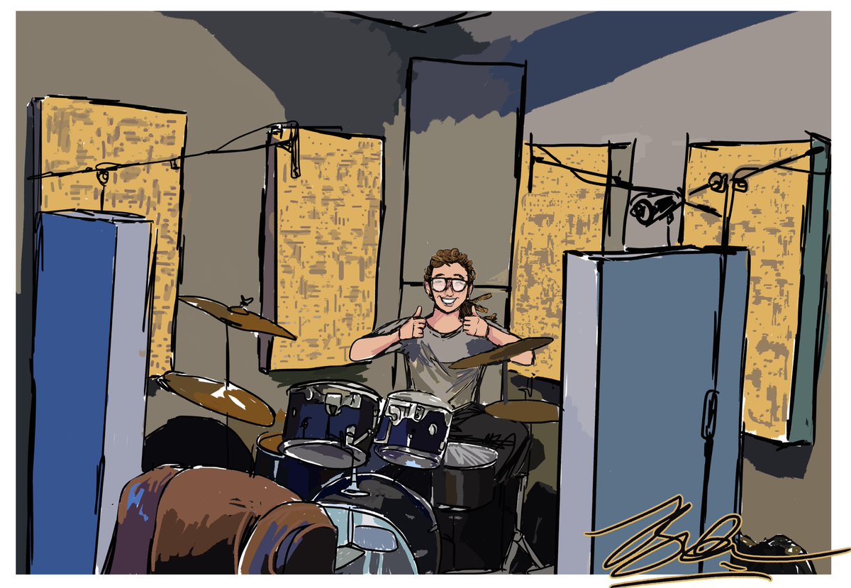 bmj10801's tweet photo. Just finished #commission for @jordansnowmusic of @_butterytoast_ from the band @surrenderstella 

#commisionsopen #digitalart #bandart #drummer #surrenderstella https://t.co/YqVz4wiqI2
