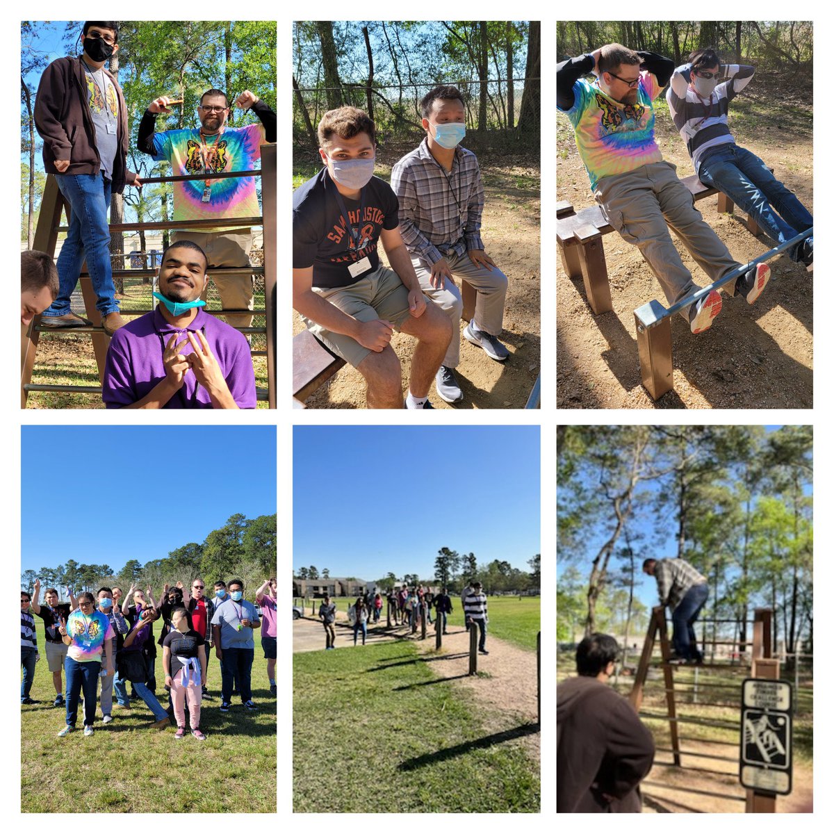 MarcusAllen1977's tweet photo. Getting our fit on with tons of enthusiasm! #lifeisbetteroutside #fungettingfit #strongyoungadults @KristenFarley72 @Melinda6769 @MOSAIChumbleisd @HumbleISD_CAM @J1Hutton https://t.co/u8rbPyyFyq