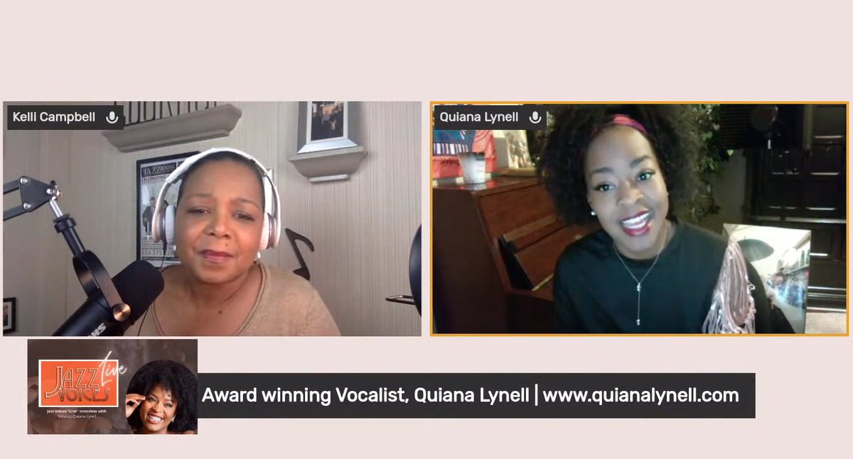 JazzVoices1's tweet photo. Chatting it up with @quianalynell on #JazzVoices LIVE! #jazz #vocalist #interviews #pillowtalk #singers #musicindustry #Songwriters 

https://t.co/dKJzSgZmlX https://t.co/db2wtZVs9M