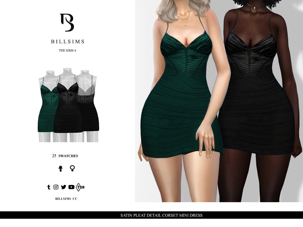 Satin Pleat Detail Corset Mini Dress Grab yours exclusively on  @TheSimsResource!  The Sims 4 - Out Now! https://t.co/9KvnNRaavx  The Sims  3 - Out Now! https://t.co/W5aeq7lcyh