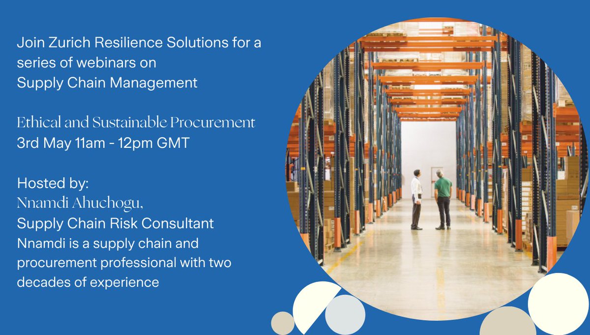 ZurichInsUK's tweet photo. Understand more about ethical and sustainable procurement, why it matters, and the practical challenges of living up to high expectations. Sign up here: https://t.co/GHWDutV1bF #supplychainmanagement #riskengineering #riskmanagement #ethicalprocurement #sustainabilitygoals https://t.co/E3FwY2CwMk