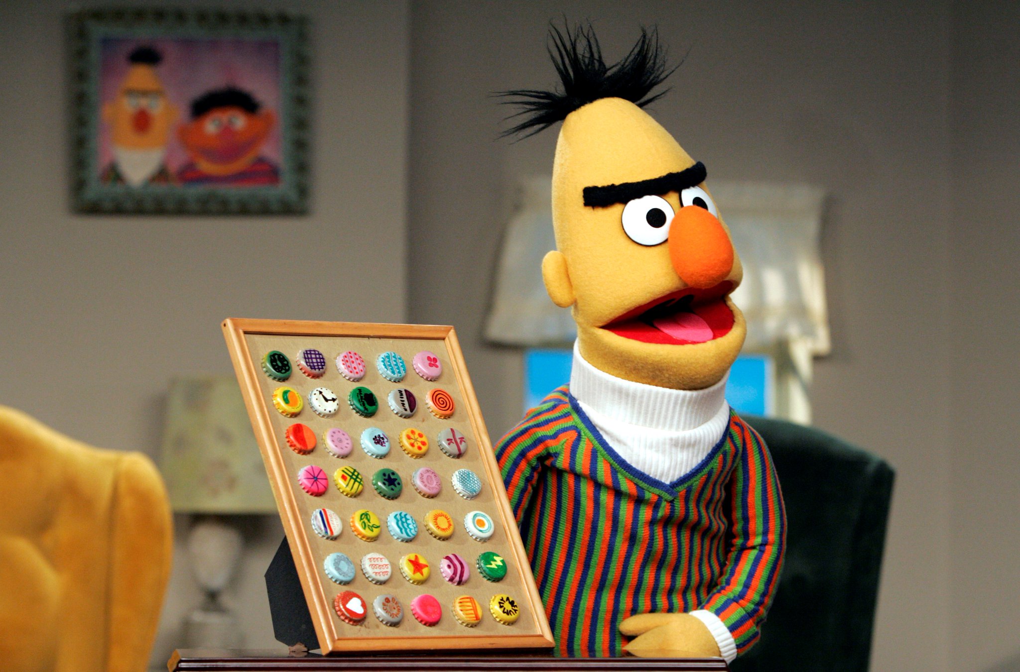 Sesame Street on Twitter "Bert has the best bottlecap collection on