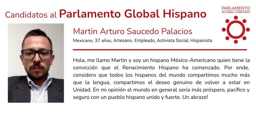 pglobalhispano's tweet photo. Martin Arturo Saucedo Palacios
Candidato al Parlamento Global Hispano
#parlamentoglobalhispano #PGH #hispanos https://t.co/eCjiFoplPd