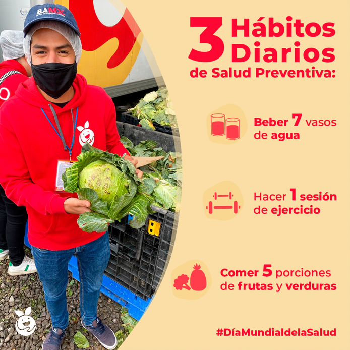 bamxmerida's tweet photo. ¡Hoy es el Día Mundial de la Salud! ¿Sabías que el 80% de los problemas de salud se pueden atender de manera preventiva? En la Red BAMX promovemos la alimentación balanceada para mejorar las condiciones de vida de los mexicanos. #DiaMundialDeLaSalud https://t.co/q9oPxNMr7p