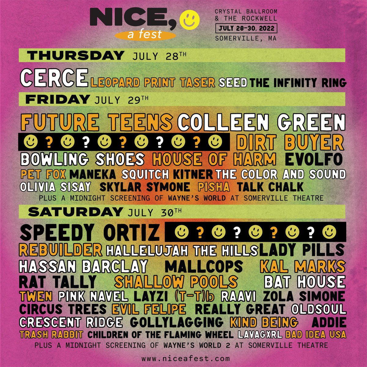 Kitner (@kitnerma) on Twitter photo 🚨 get single-day tickets for <a href="/niceafest/">NICE, a fest ☻</a> at niceafest.com now!
we r playing on (rebecca black voice) frrrrriday! 🚨 get single-day tickets for <a href="/niceafest/">NICE, a fest ☻</a> at niceafest.com now!
we r playing on (rebecca black voice) frrrrriday!