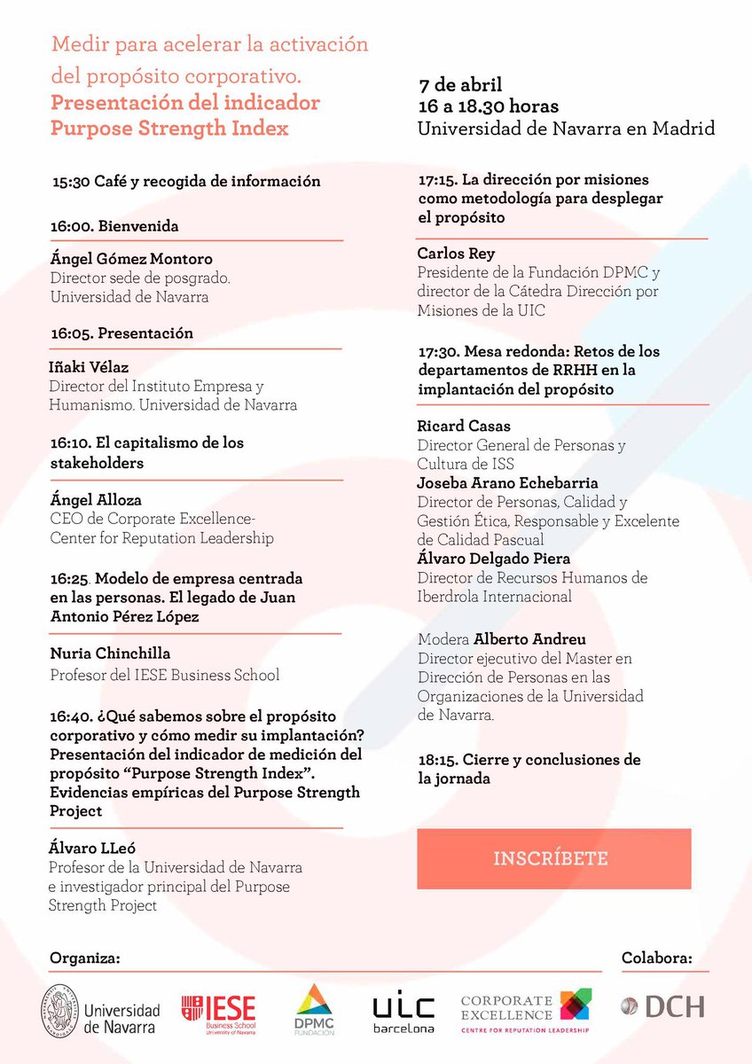Gracias <a href="/unav/">Universidad de Navarra</a> <a href="/NuriaChinchilla/">Nuria Chinchilla</a> <a href="/a_lleo/">Alvaro Lleo</a> 
por la calidad de los contenidos. Tarde de formación intensa.