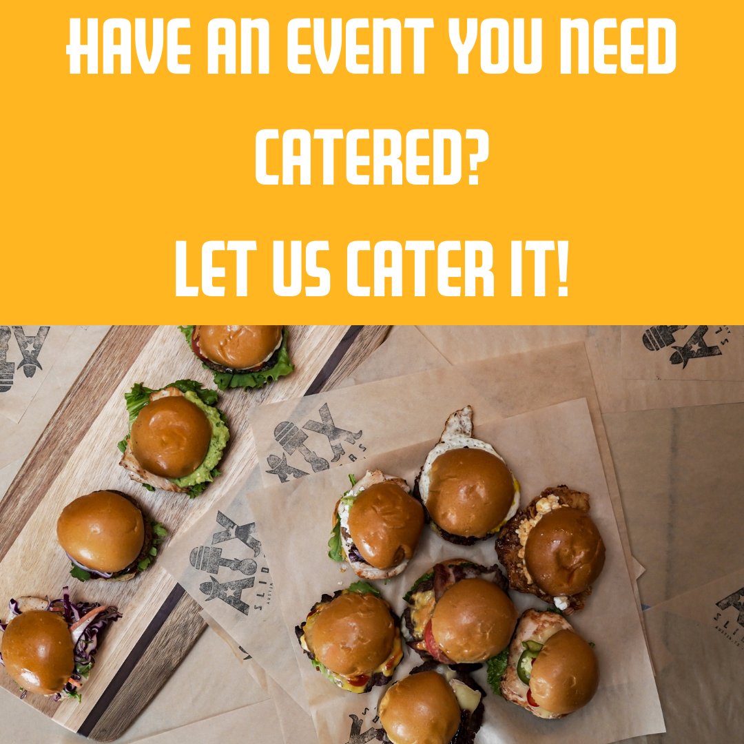 We do excellent drop off catering for any event you can think of! Order today for your upcoming event! atxsliders.com/catering #ATXsliders
#sliders #sliders🍔 #burgers #burgersandfries #burgersbae #austin #austintx #austintexas #austincatering #catering #dropoffcatering