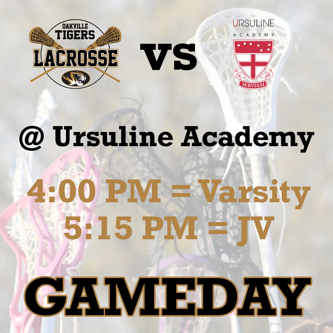 We travel to <a href="/UAstllacrosse/">Ursuline Lacrosse</a> looking for our 1st win of the season! #ohslax #stllax #oakvilletigers