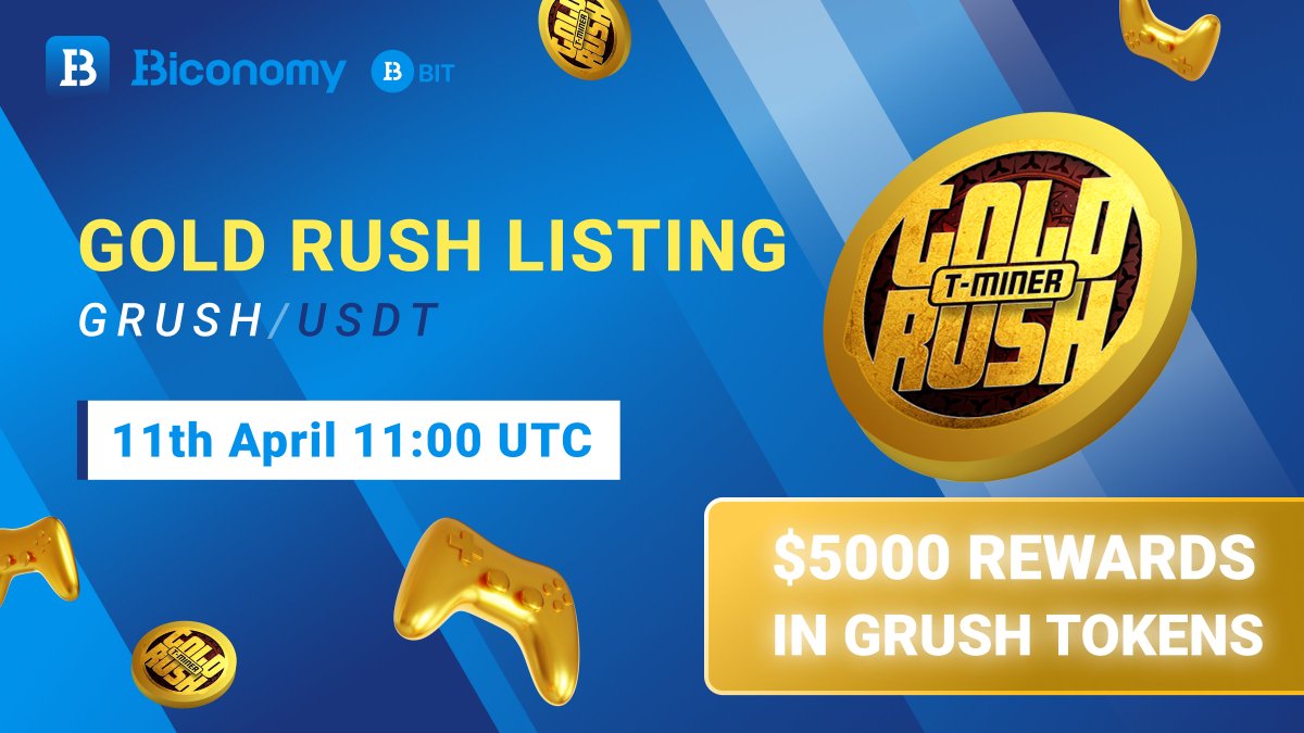 BiconomyCom's tweet photo. NEW Listing on #Biconomy 🚀 @grush_official 🔥

💰$5000 Rewards in #GRUSH - complete all tasks https://t.co/2vqHJRKWzU
☑️RT&amp;PUT hashtags #GRUSH #GoldRush #viiidagold #Biconomy #BiconomyExchange #BITToken &amp;TAG 3 friends 
☑️ Make ALL social tasks
☑️ 1000 lucky winners will get $5💸 https://t.co/ys48bEz66T
