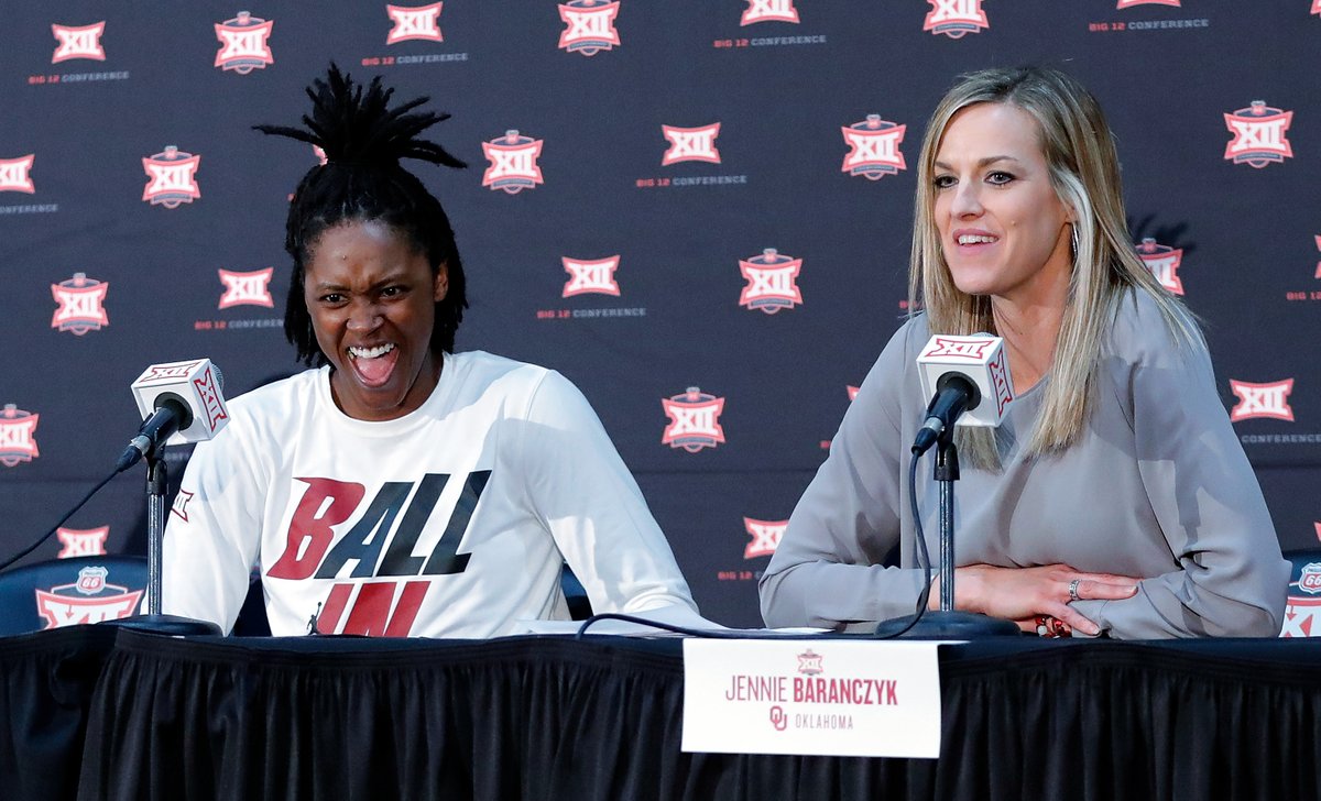 These two are heading to Rudy's tonight for Sooner Sports Talk! The show starts at 7 p.m. CT with <a href="/madi_wms/">madi williams🎈</a> and <a href="/SoonersCoachJB/">Jennie Baranczyk</a> taking the stage at 7:20!