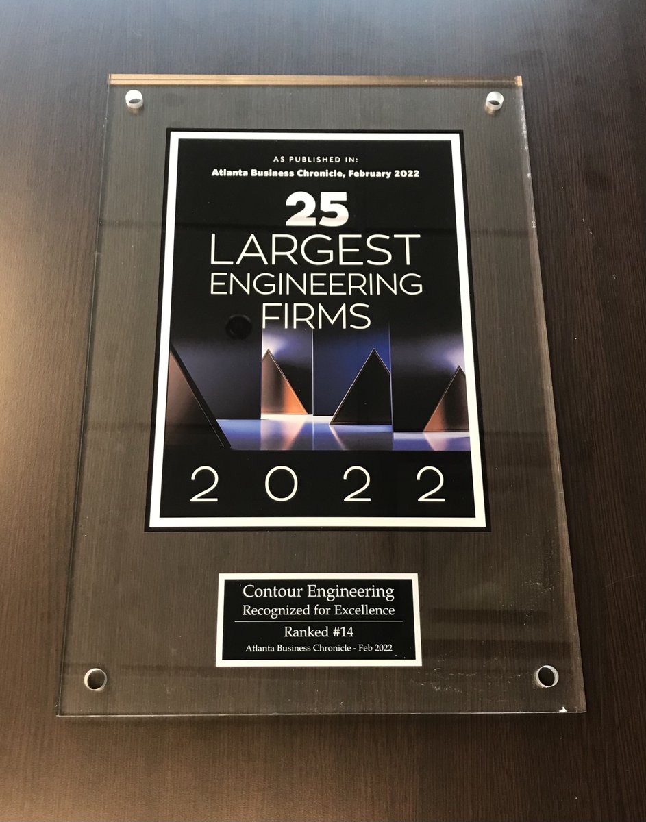 Contour Engineering made the 2022 Top 25 Largest Engineering Firms in Atlanta, according to the Atlanta Business Chronicle. Thank you to the many team members who make this achievement possible!

#UniversalEngineering #GroundedinExcellence #Engineering #Atlanta