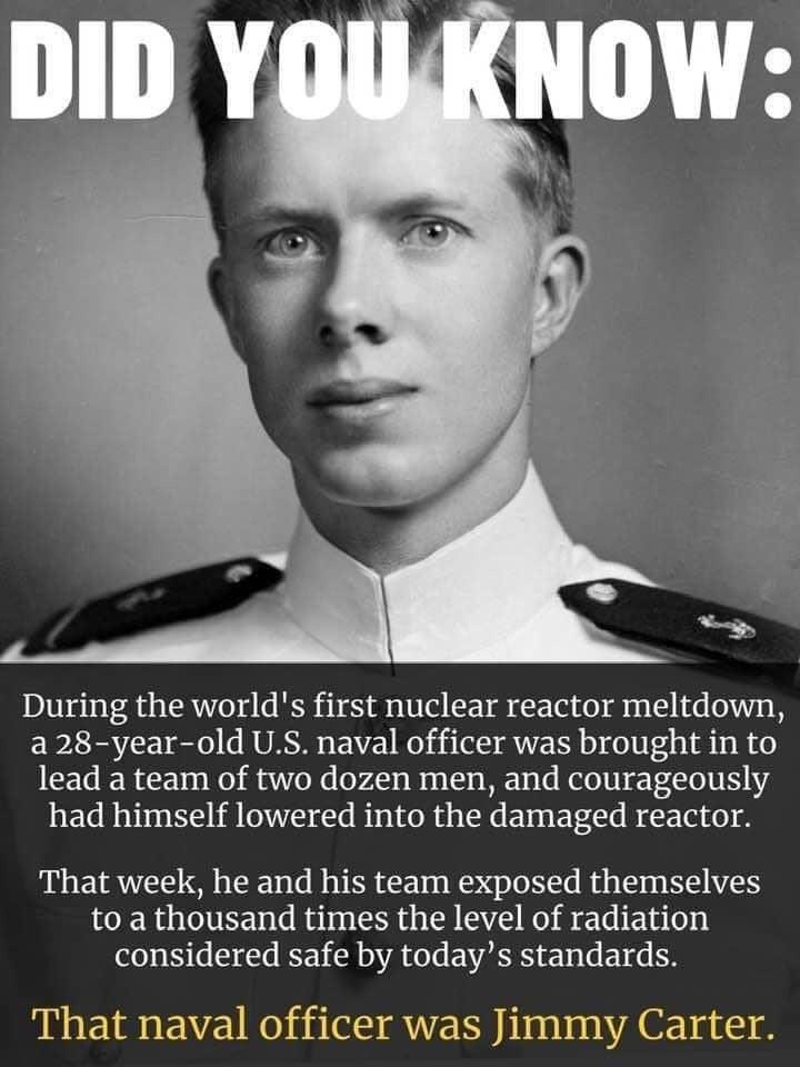 peel_ny's tweet photo. #blessjimmycarter how many Presidents served in War? Certainally not #bonespurs @POTUS45 or any of his children. https://t.co/CzQd4F2Yhh
