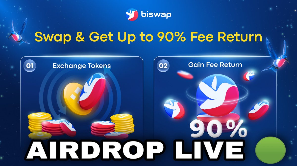 🎁Biswap Airdrop Live Now🟢
🏅Fill Form docs.google.com/forms/d/e/1FAI…

🎁 Prize Pool: 100,000$ $Bsw
👨‍💼 Per participant: 50 $Bsw
📘 End date: April 29th
📘 Distribution : May 1st 2022
🎁Like &amp; RT 3 Friends Tag- Use Hastags

#Airdrop #Airdrops #metaverse #sol #nft #nfts #crypto #Biswap