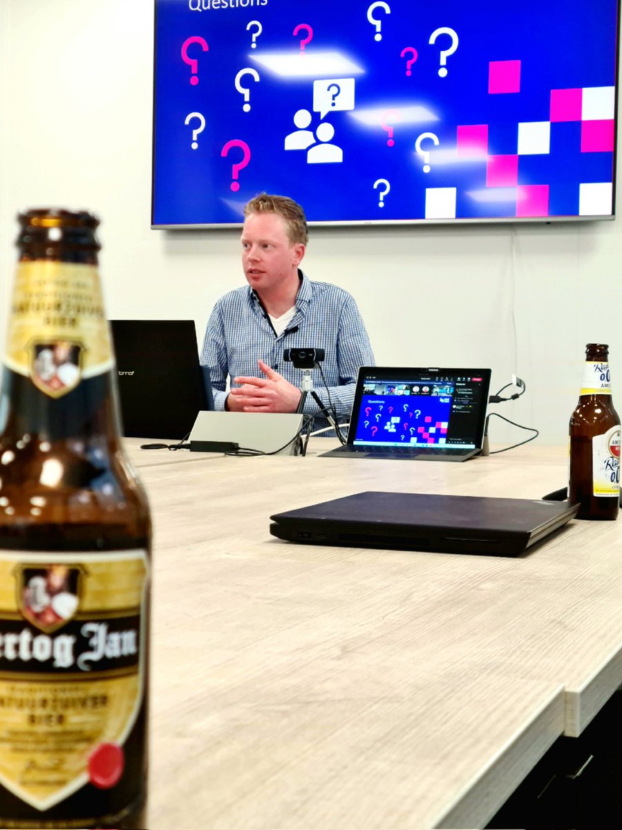 Heerlijk weer gezellig Bier, Pizza en Lightning Sessies <a href="/4Dotnet/">4Dotnet</a> op de maandelijkse #pizzaavond .. #PostCovid #DotNet #Azure