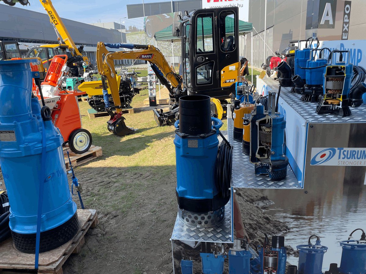 Tsurumi_Europe's tweet photo. Until 10.4. you still have the opportunity to admire #Tsurumi high-performance pumps live: At the #Construma in #Budapest, our partner #Verbis will show some of our top construction pumps in the outdoor area D ASZTI of the #Hungexpo. It's worth a visit! #stronger4longer https://t.co/XPna2K84hq