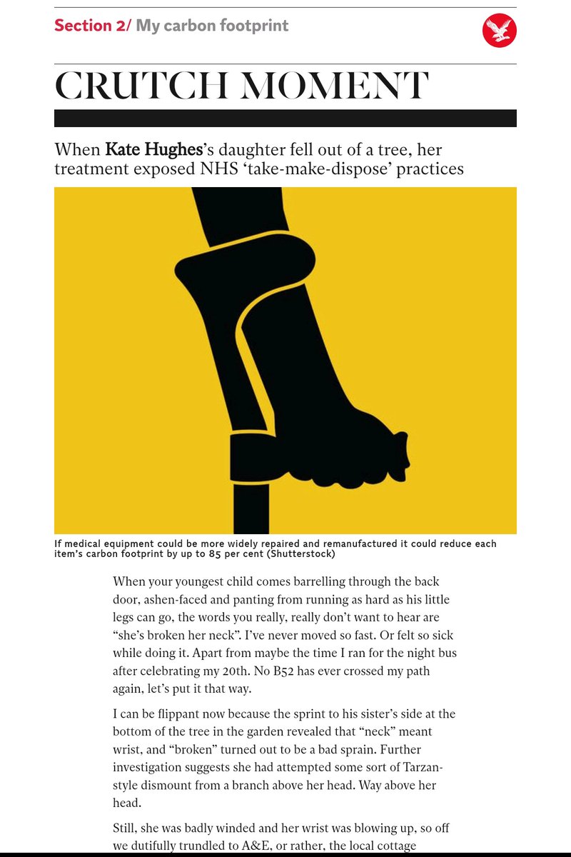 HealthPhysio's tweet photo. "#NHS pledge to achieve net-zero by 2040, with an 80 per cent reduction in net carbon by 2032, under serious threat if current “take-make-dispose” practices aren’t changed."

#GreenNHS #Sustainability

HT- @Independent
 https://t.co/qwRC6tZSNs https://t.co/e4KUxDovTi