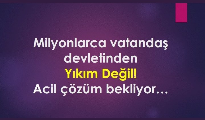 <a href="/toplumbahceleri/">Hobi Bahçeleri Platformu</a> <a href="/RTErdogan/">Recep Tayyip Erdoğan</a> <a href="/hasandogan/">Hasan Doğan</a> <a href="/ikalin1/">İbrahim Kalın</a> <a href="/BY/">Binali Yıldırım</a> <a href="/VahitKirisci/">Prof.Dr.Vahit Kirişci</a> <a href="/murat_kurum/">Murat KURUM</a> <a href="/NumanKurtulmus/">Numan Kurtulmuş</a> <a href="/kilicdarogluk/">Kemal Kılıçdaroğlu</a> <a href="/dbdevletbahceli/">Devlet Bahçeli</a> <a href="/FahrettinYokus/">Fahrettin Yokuş</a> <a href="/meral_aksener/">Meral Akşener</a> Milyonlarca bahçe sahibi mağdur sayın vekillerim mevcut bahçeler yıkılmasın imar affı tekrar güncellensin  lütfen sesimize kulak verin Düzenleme bekliyoruz
#HobiBahceleriYıkılmasın
#İmarBarışıGüncellensin