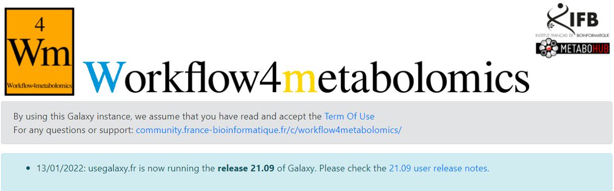 workflow4metabolomics (@workflow4metabo) on Twitter photo #W4M is back!
After a deep improvement of our servers thanks to <a href="/IFB_Bioinfo/">IFB_Bioinformatique</a>
You can rush and start running new jobs
workflow4metabolomics.usegalaxy.fr #W4M is back!
After a deep improvement of our servers thanks to <a href="/IFB_Bioinfo/">IFB_Bioinformatique</a>
You can rush and start running new jobs
workflow4metabolomics.usegalaxy.fr