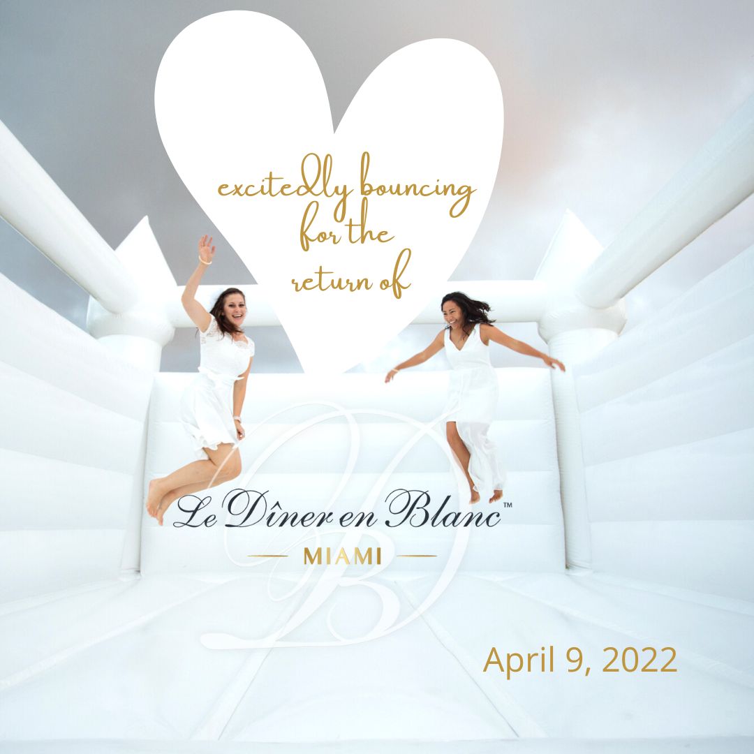 DinerEnBlancINT's tweet photo. Le Dîner en Blanc is back in Florida this weekend for the return of @DinerEnBlancMIA  this Saturday - so very exciting!!
Miami, we wish you a fantastic night! Santé 🥂

#dinerenblanc #debmiami2022 https://t.co/grX8WM4CaC