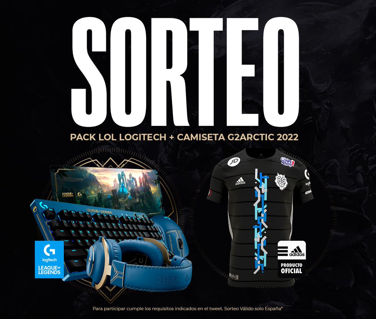¡Hacerse una Pentakill es bonito, pero más bonito es este lote que sorteamos! 👇🏻

🎁 Pack Logitech G x League of Legends 
🎁 Camiseta técnica G2 Arctic 2022

⚠️ Para participar:

RT + Follow a <a href="/LogitechG_ES/">Logitech G España</a> y <a href="/G2ArcticES/">G2 Arctic</a> 

📅 Finaliza el 17/4, ¡suerte amigos!

 #G2ARMY