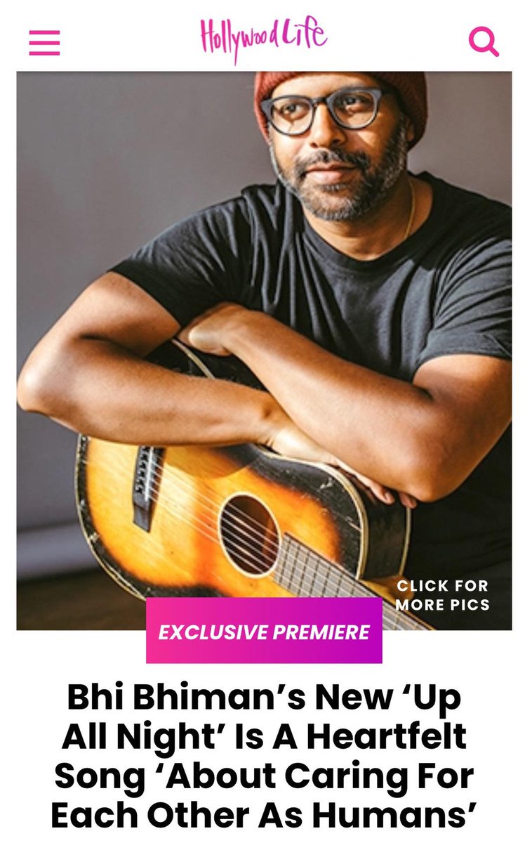 presentmediapr's tweet image. In advance of his first studio album in four years, “I’ll Sleep When I’m Famous”, acclaimed singer-songwriter @BhiBhiman drops a heart-rending new single “Up All Night”. We want to thank @HollywoodLife for hosting todays exclusive premiere! ✨hollywoodlife.com/2022/04/07/bhi…