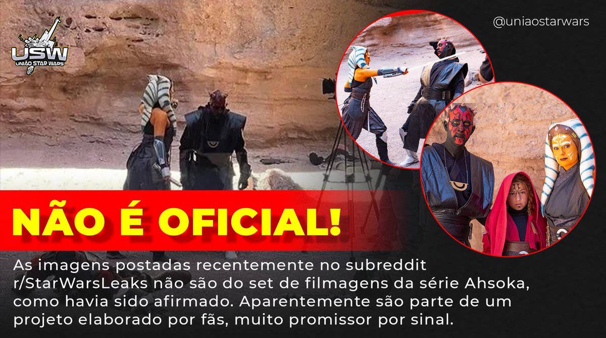 União Star Wars | Kenobi Friday (@uniaostarwars) on Twitter photo As vezes um projeto de fã bem elaborado passa a ideia de ser algo oficial. Nesse caso não é, gratidão ao <a href="/jedicenter/">Jedicenter Brasil</a> pelas imagens! Se alguém souber quem está elaborando esse projeto, marque nos comentários!
#StarWars #Ahsoka #AhsokaTano #Maul #DarthMaul As vezes um projeto de fã bem elaborado passa a ideia de ser algo oficial. Nesse caso não é, gratidão ao <a href="/jedicenter/">Jedicenter Brasil</a> pelas imagens! Se alguém souber quem está elaborando esse projeto, marque nos comentários!
#StarWars #Ahsoka #AhsokaTano #Maul #DarthMaul