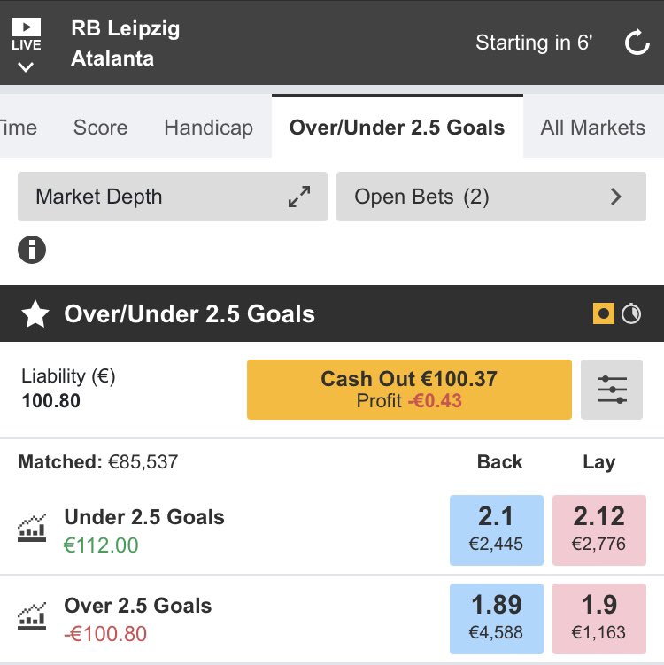 FTradingAcademy's tweet photo. Two trades are ready for NoQuickGoals strategy in #EuropaLeague and #ConferenceLeague

Also, exit points placed before KO. See you in around 10 minutes 🤝 https://t.co/QuRSuIbZ8L