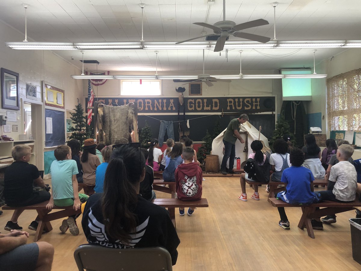 #FUESD kicking off the CA Gold Rush experience - 4th Grade! De Luz School house.