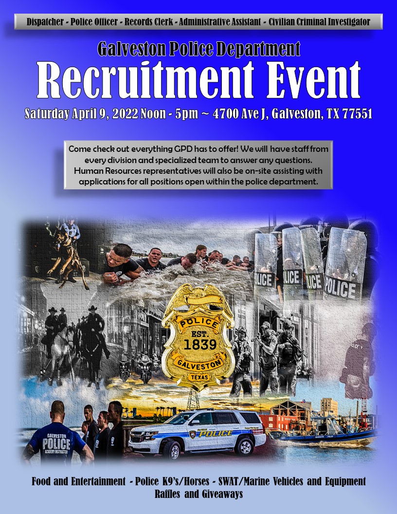 City of Galveston on Twitter "GPD is hosting a job fair this weekend