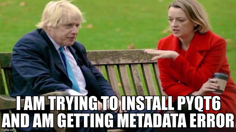 overflow_meme's tweet image. I am trying to install PyQt6 and am getting metadata error stackoverflow.com/questions/7178… #python #python310