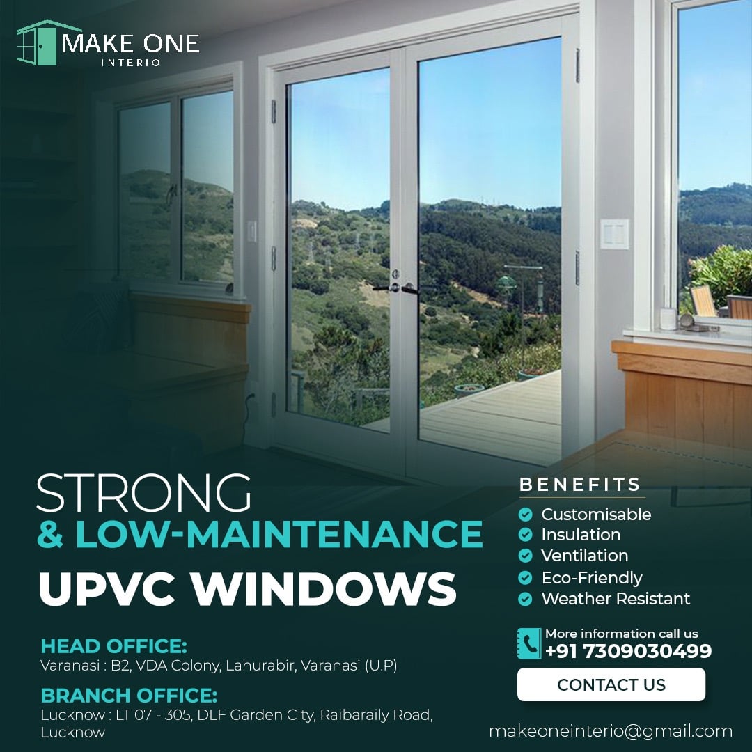 InterioOne's tweet photo. Make One Interior is one of the leading UPVC Windows and Doors Manufacturer in Varanasi rendering its services to eight Neighbouring States.
Call Now: 7309030499
#upvcwindowsprice #upvcdoors #upvcwindowsnearme #upvcwindowframe #tradeupvcwindows #upvcwindowanddoorrepairs #upvc https://t.co/j32miSe5dB