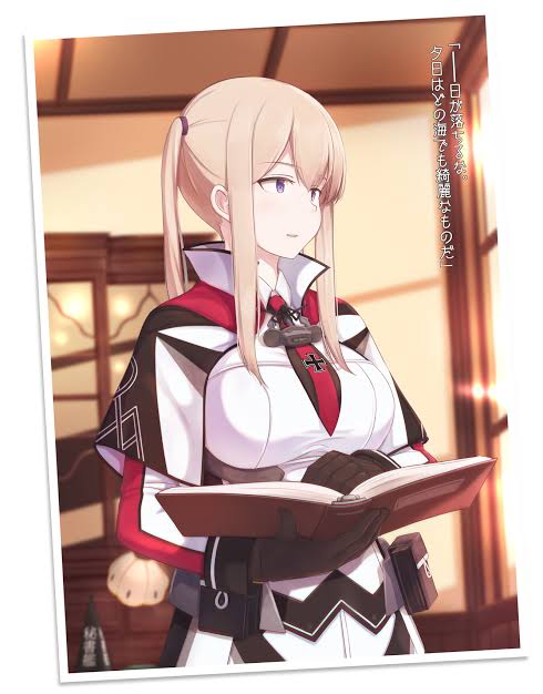 Fuhrerproudcv's tweet photo. She could be seen holding a book in her hand at the office while staring through the window.

“Liebe mich~ It has been quite awhile since I last appeared in my office. I wonder how are all my colleagues doing.” https://t.co/aymfr20trf