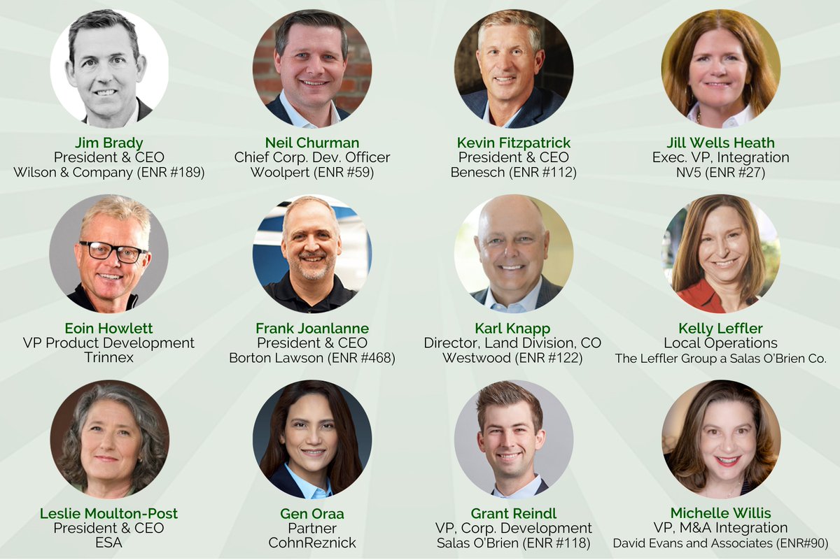 MorrGOOD_AEC's tweet photo. #Event Meet our Western States M&amp;A, Strategy and Innovation Symposium panelists!

Register here: https://t.co/4z7sttJKfL

#AE #innovation #strategy #networking #mergersandacquisitions #sanfrancisco #discussions #buyers #sellers https://t.co/5a5XrdFyBe